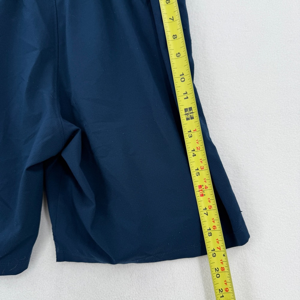 Under Armour HeatGear Fitted Training Shorts Mens M Navy Blue Mesh Athletic - Picture 6 of 7
